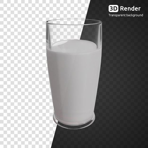 Glass of milk isolated