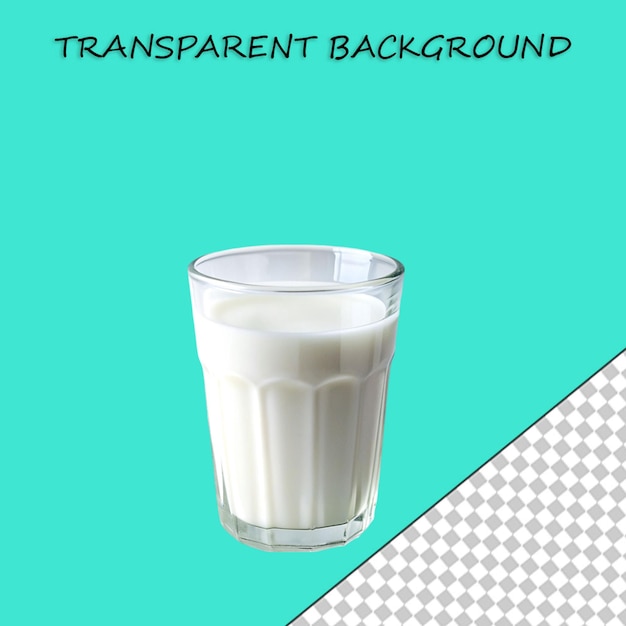 PSD glass of milk isolated