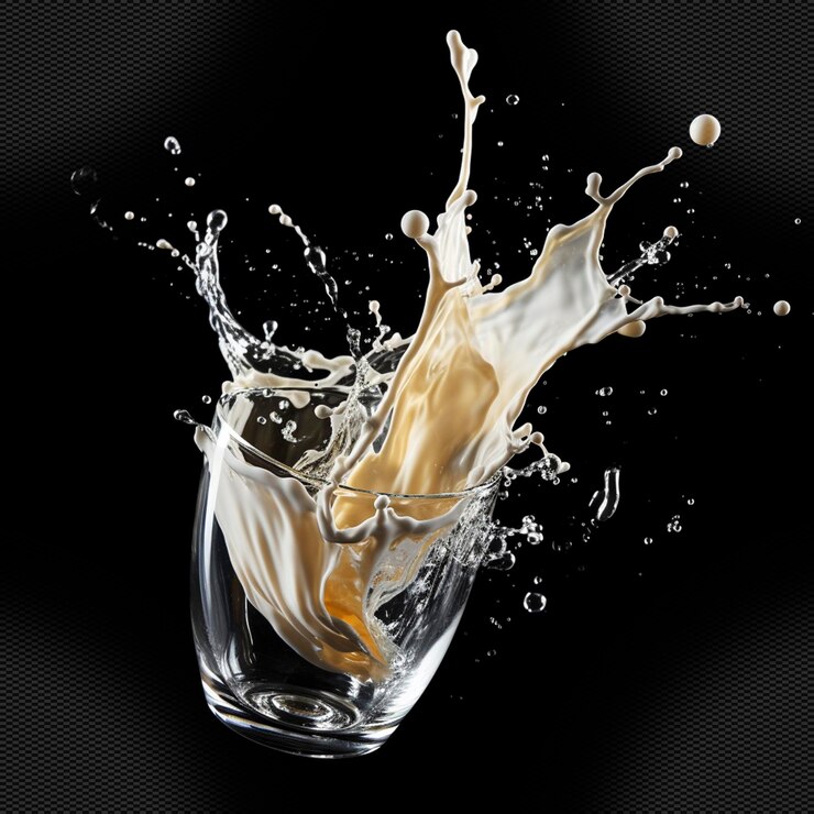 PSD a glass of milk splash