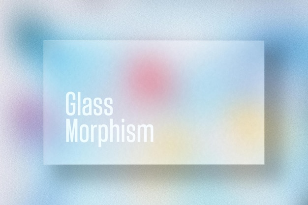 glass morphism in ui design with soft light gradient background