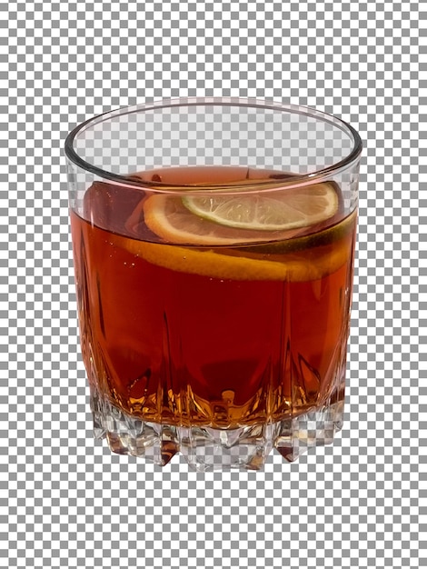 PSD a glass of orange cocktail with transparent background