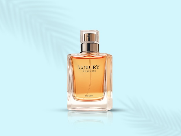 glass packaging perfume mockup
