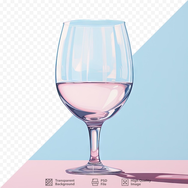 PSD un bicchiere di liquido rosa si trova su un tavolo.