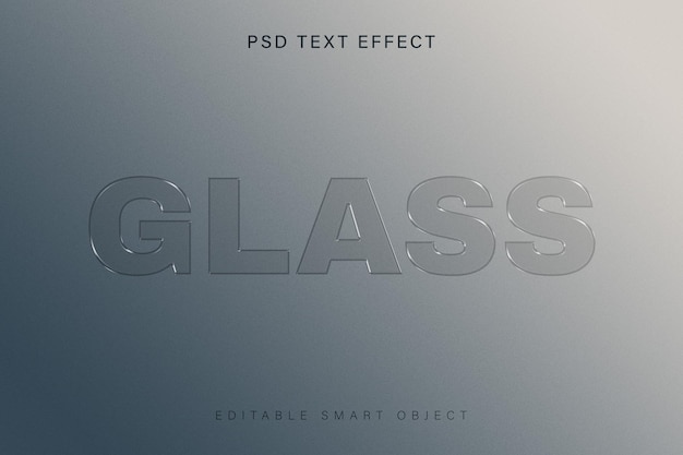 PSD glass psd text effect