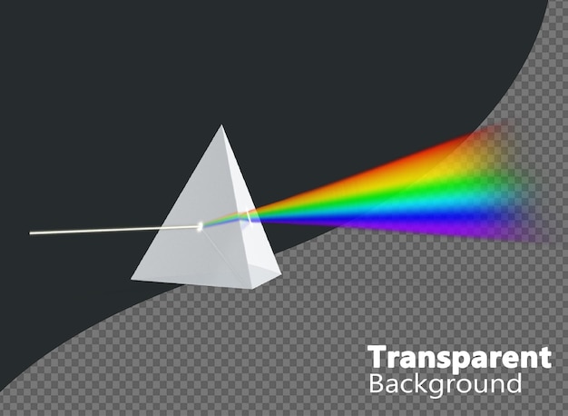 Glass Pyramid Reflection on transparent background