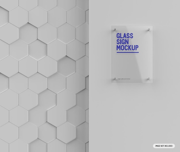 PSD glass sign mockup