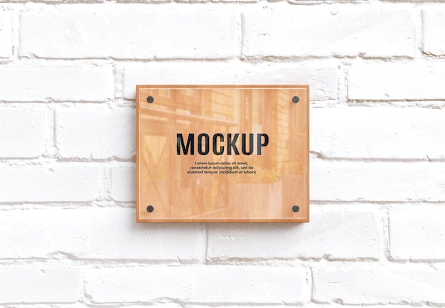 Mockup di segnaletica in vetro