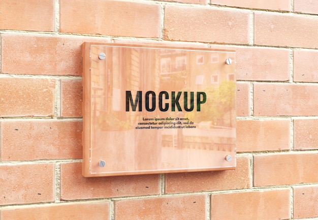 Glass signage mockup