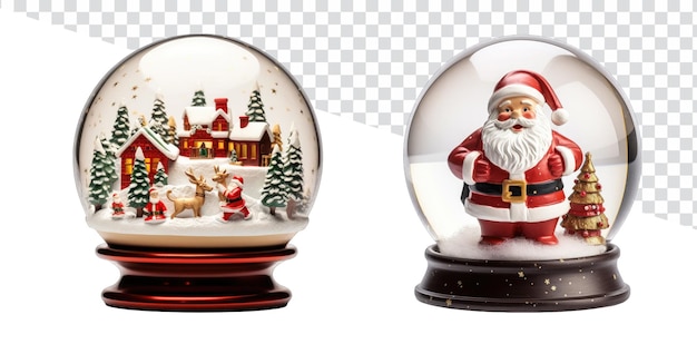 Glass Snowball for a Merry Christmas Web Poster with Christmas Snow Globe