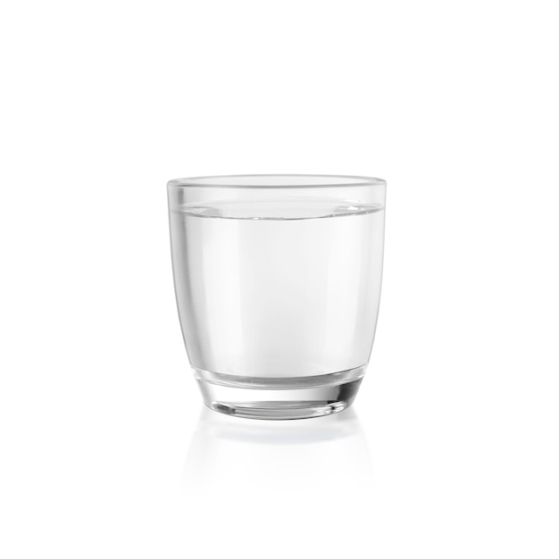 Glass of still water transparent background