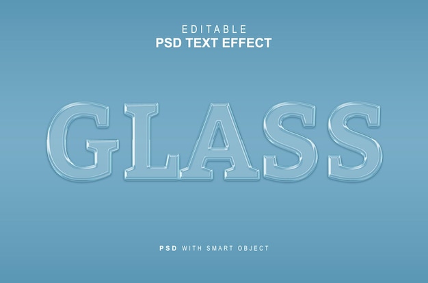 Glass style text effect