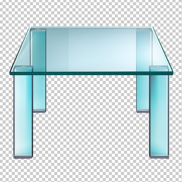 glass table isolated on transparent background