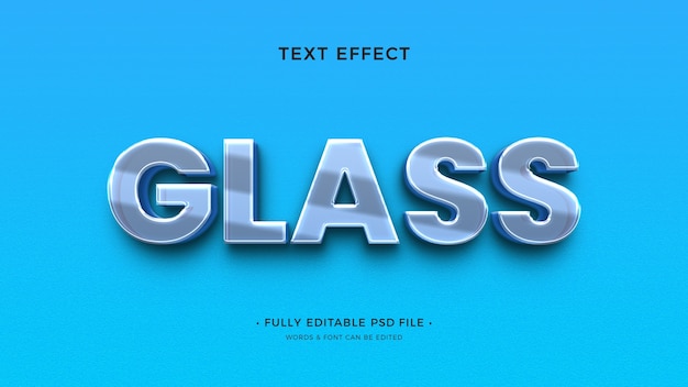 PSD glass text effect