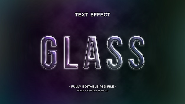 PSD glass text effect