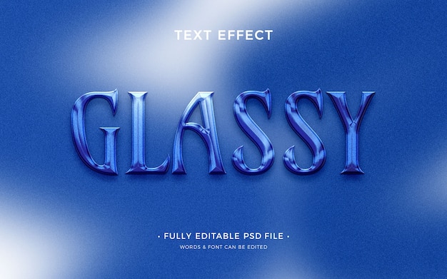 PSD glass text effect