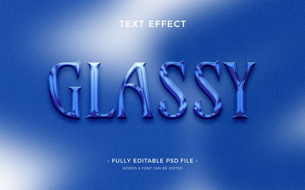 Glass text effect