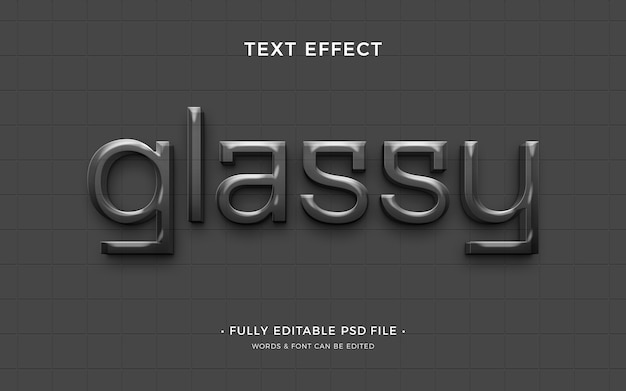 PSD glass text effect