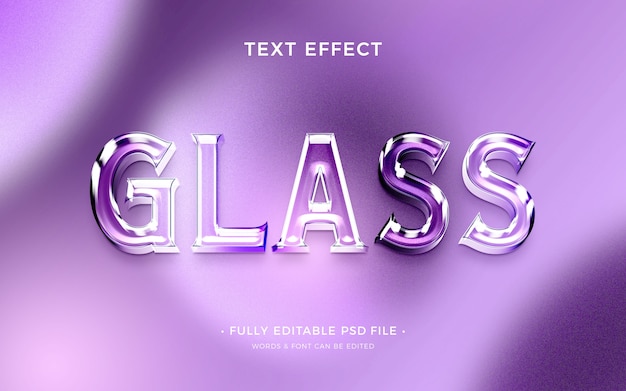 Glass text effect