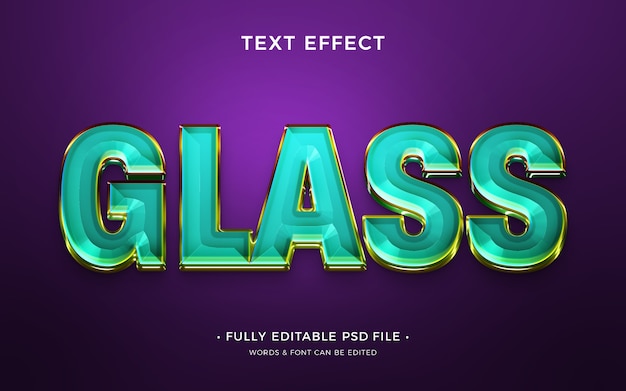 PSD glass text effect