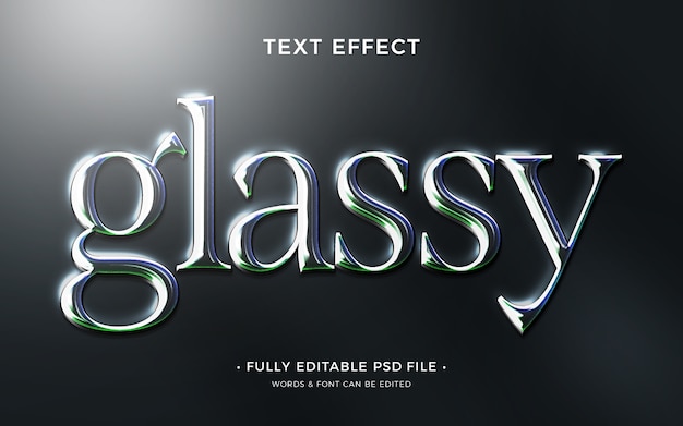 PSD glass text effect