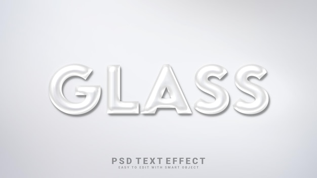 PSD glass text effect