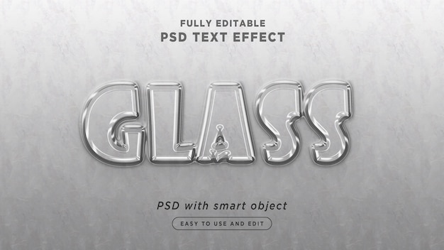 PSD glass text effect