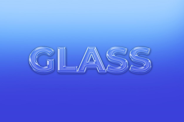 Glass text effect