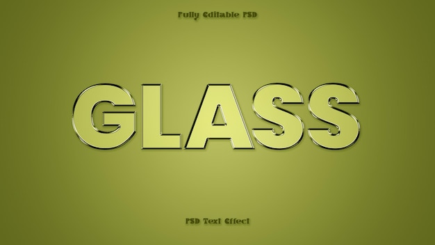 Glass text effect