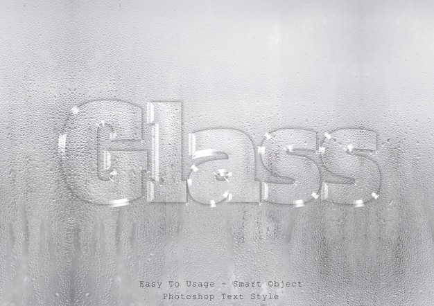 Glass text style effect