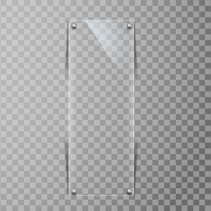 glass texture frame transparent background