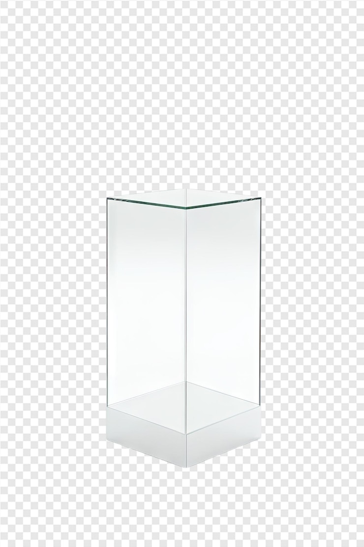 PSD glass transparent podium