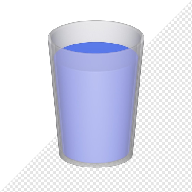물 유리 3d 현실적인 개체 디자인 벡터 아이콘 그림