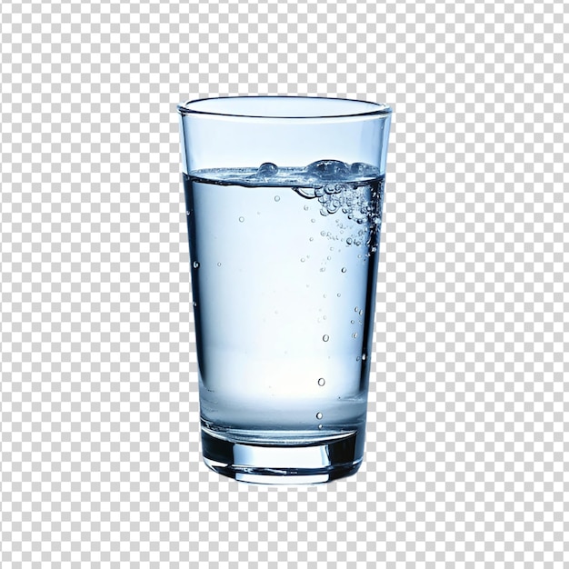 PSD glass of water isolated on transparent background