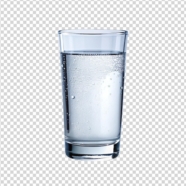 PSD glass of water isolated on transparent background