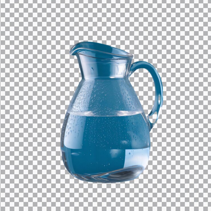 PSD a glass water pitcher isolated on transparent background