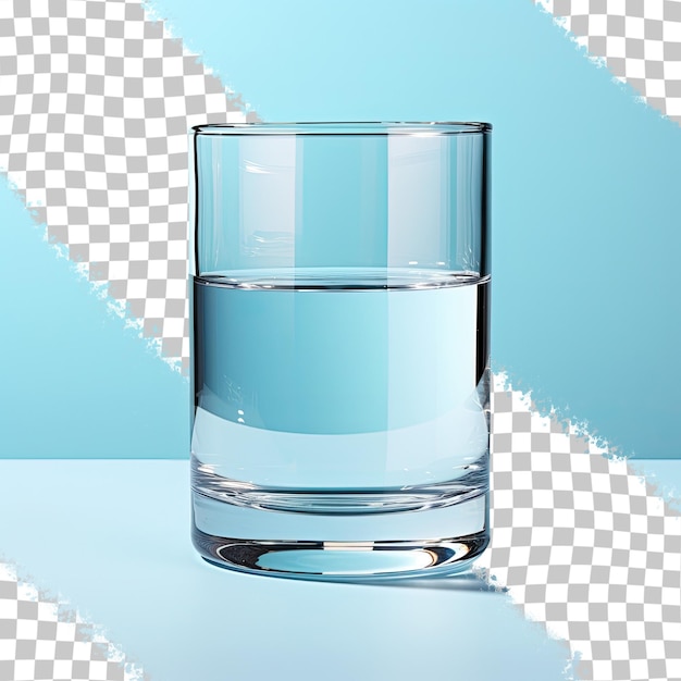 PSD bicchiere d'acqua su uno sfondo trasparente con tracciato di ritaglio