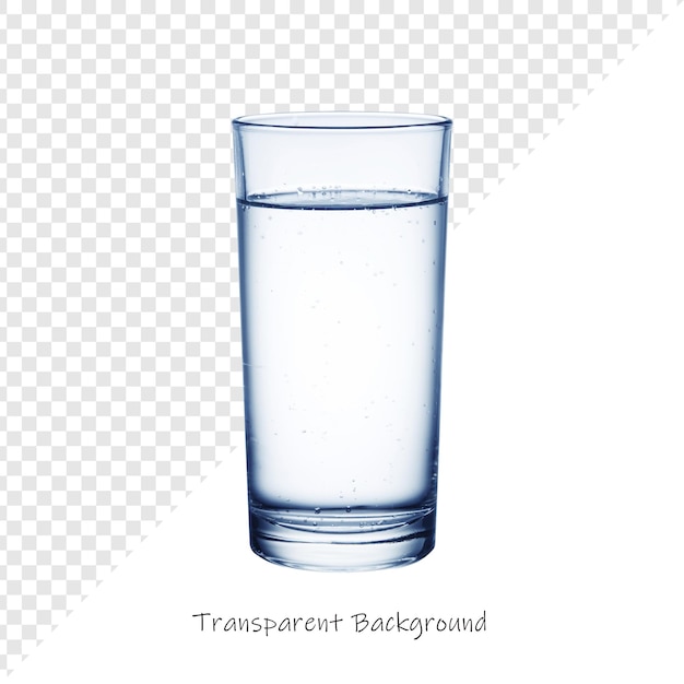 Glass of water on a transparent background