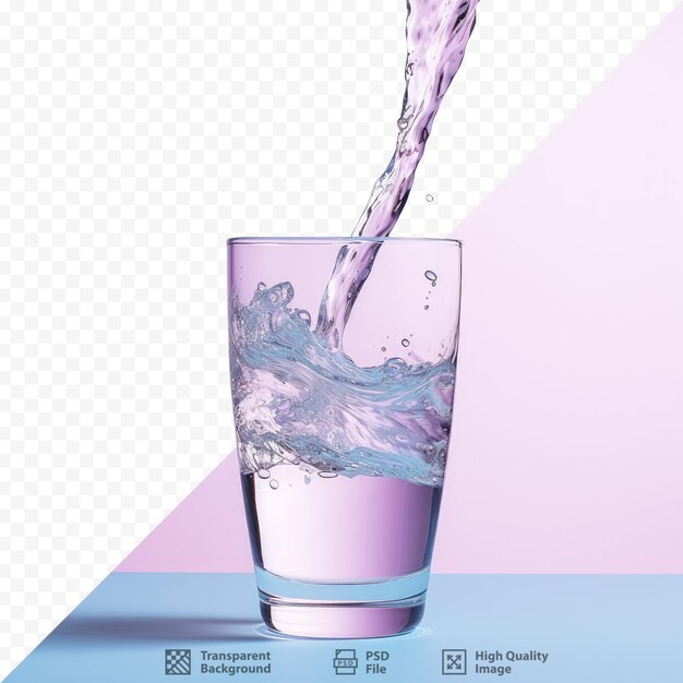 A glass of water with the number 6 on it