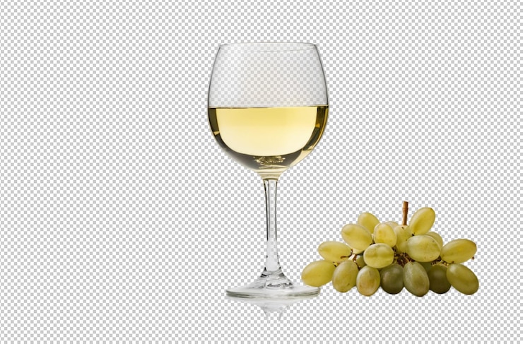 PSD glass of white wine by fireplace