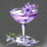PSD a glass with a flower in it and a flower in it