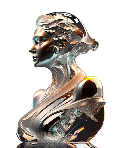 Glass woman statue 9