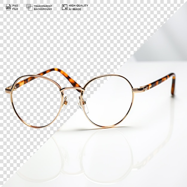PSD glasses or eyewear isolated on transparent background