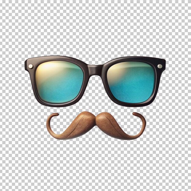 PSD glasses with mustache