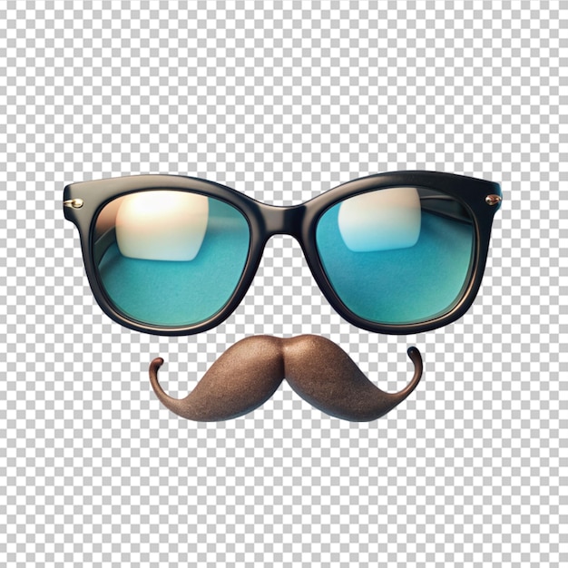 PSD glasses with mustache