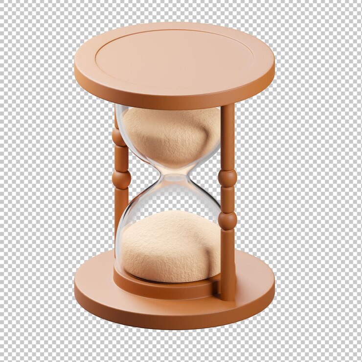 PSD glasshour 3d illustration