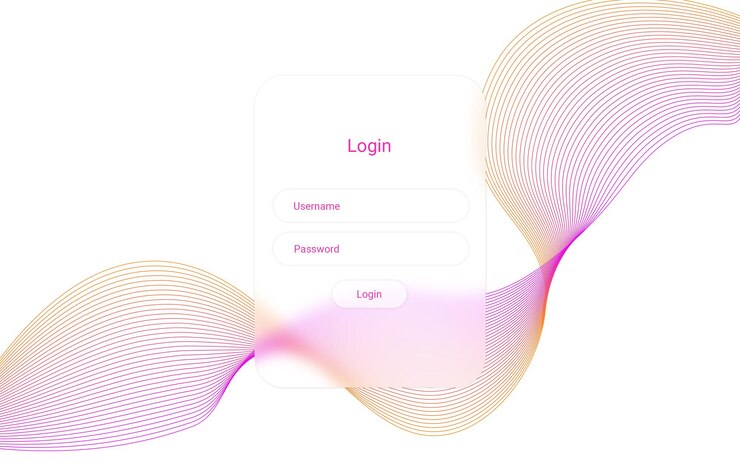 PSD glassmorphism входная страница белый фон