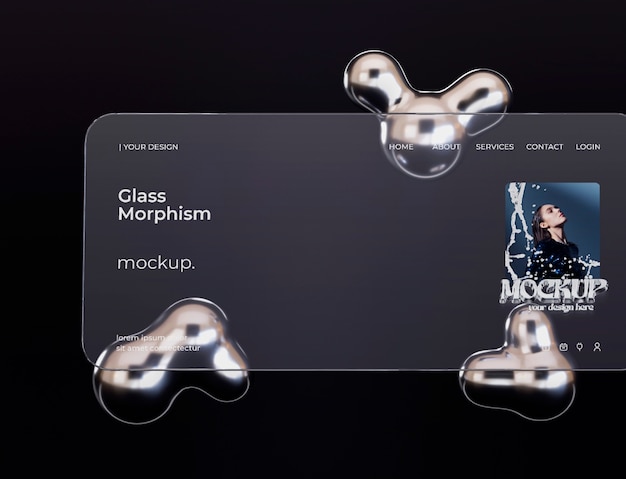 Макет презентации Glassmorphism