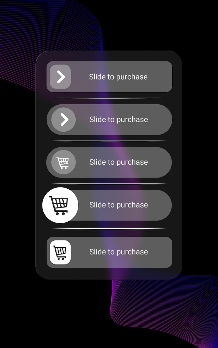 PSD glassmorphism swipe idea ecommerce
