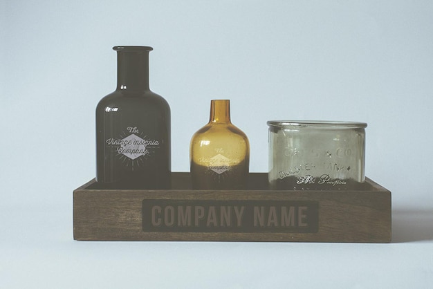 Glasss bottle mockup