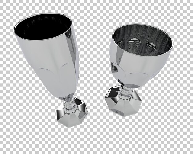 Glassware isolated on transparent background 3d rendering illustration
